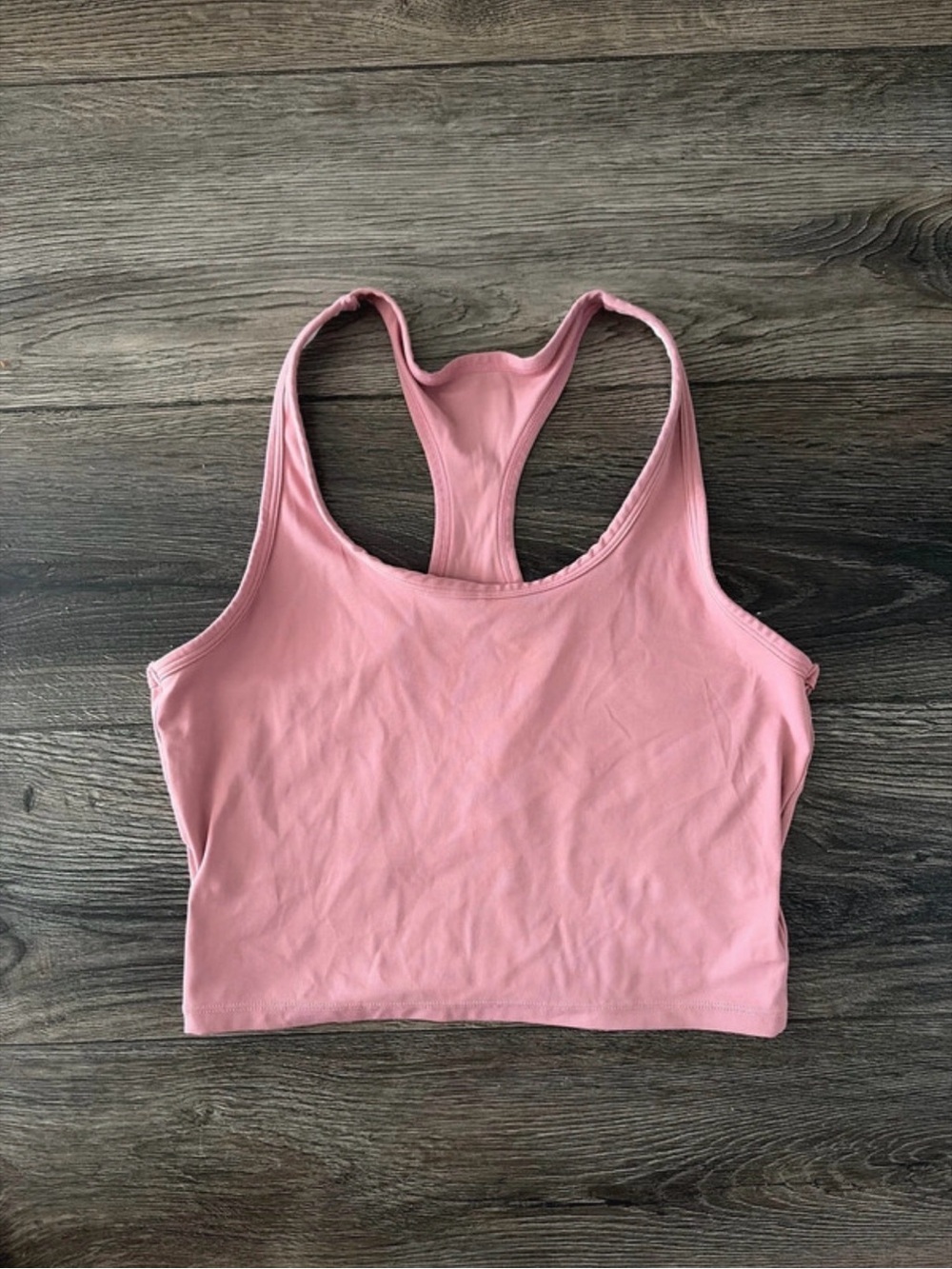 Pink Seamless Racerback Crop Tank Top Size M | Athletic Sports Tank